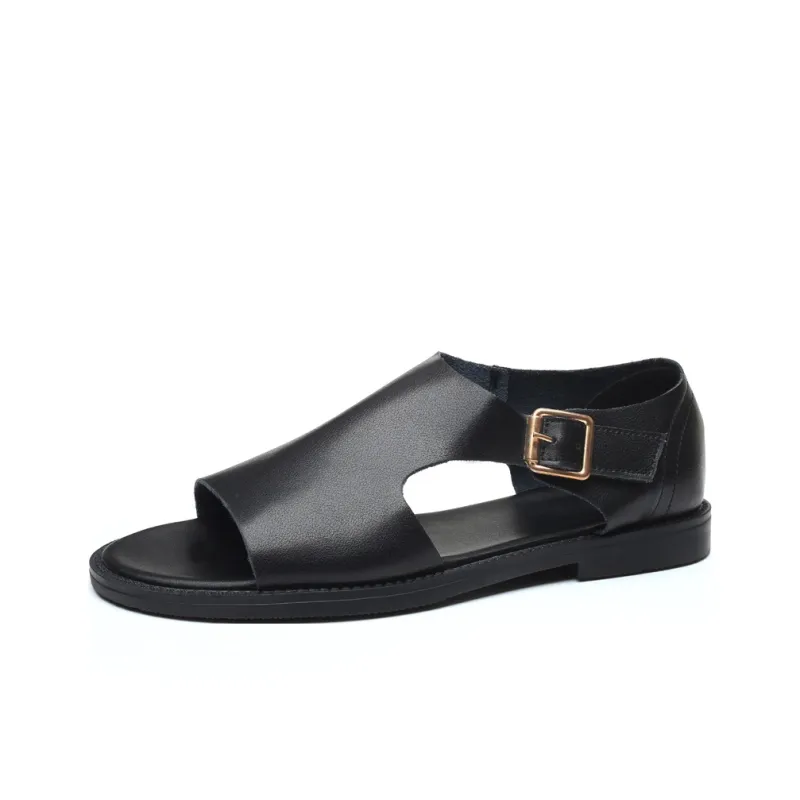 A Fairy Tale Of A Pair Of Shoes One Strap Sandals Men's Black-1