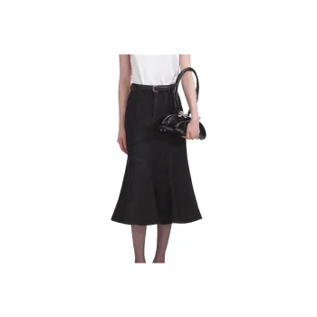 Self portrait Casual Long Skirts Women's Classic Black