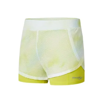 Saucony Sports Shorts Women's Yellow Green Gradient Combo