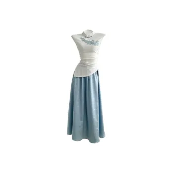 Icicofficial Skirt Set Women's Gray Green