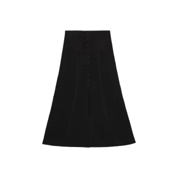 Sandro Casual Long Skirt Women's Black