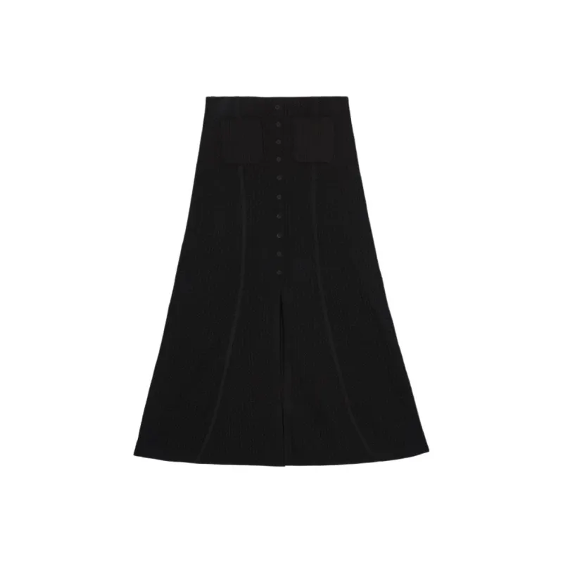 Sandro Casual Long Skirt Women's Black-0