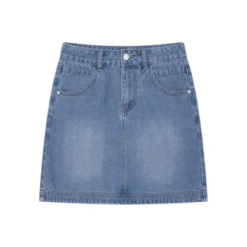 IHIMI Denim Short Skirts Women's Blue