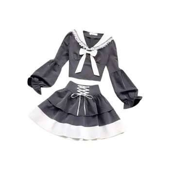 IQC Skirt Set Women's Gray White