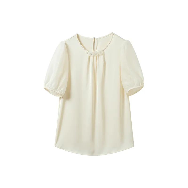 Hang Yi Court Shirts Women's Beige-0