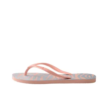 Havaianas Slim Animals Rubber Sole Abrasion Resistant Flip Flops Women's Pink