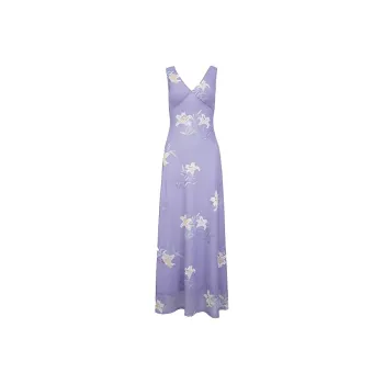 KYKW Sleeveless Dresses Women's Purple, Pattern Random