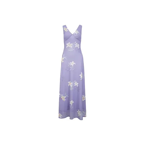 KYKW Sleeveless Dresses Women's Purple, Pattern Random