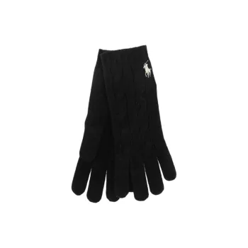 Polo Ralph Lauren Wool, Cashmere Knit Gloves Unisex Black