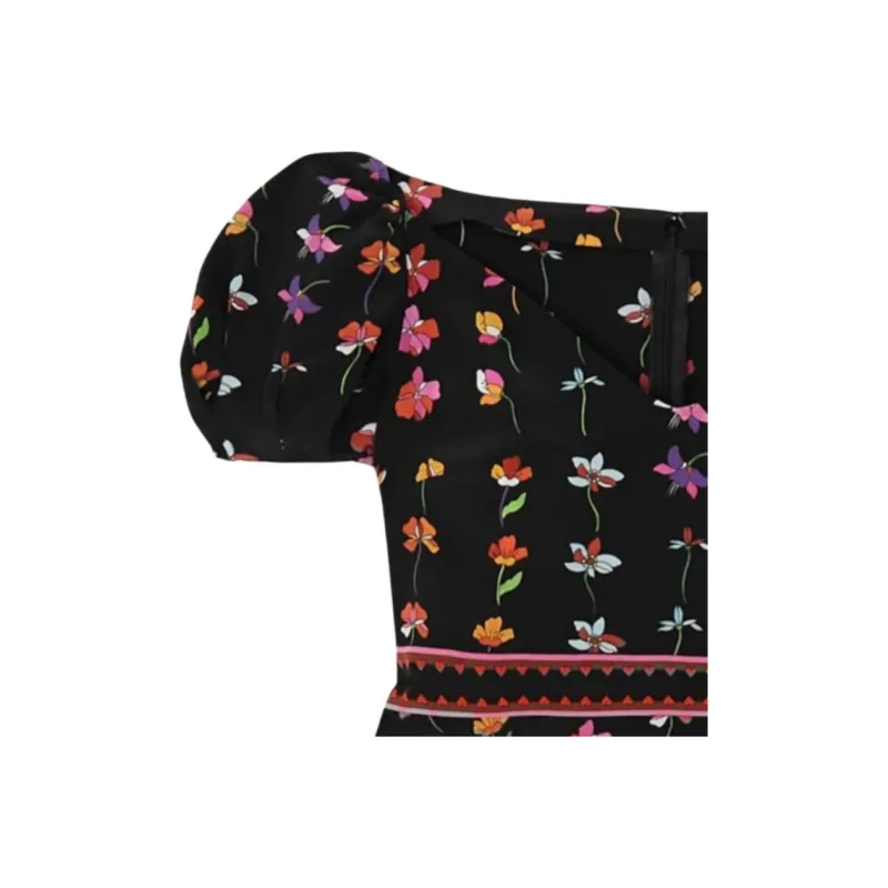 Valentino Short Sleeved Dresses Women's Black-5