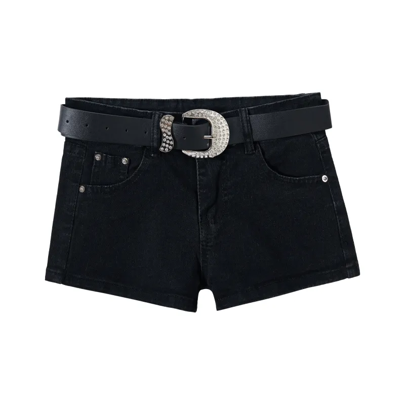 KAZAN Denim Shorts Women's Black-0