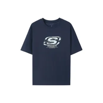 Skechers T Shirt Unisex Navy Blue 002Z