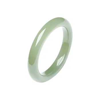 Royal Heaven's Choice Bangles Pale Greenish White Jade Unisex