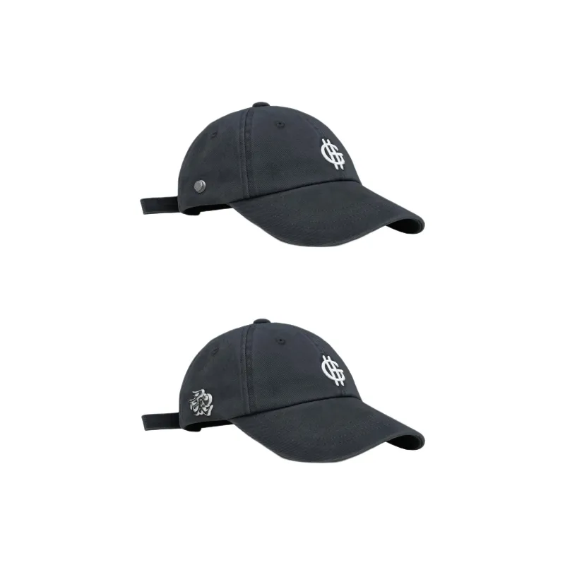 HOOF GOLDMINE Cotton Baseball Caps Unisex Charcoal Gray-7