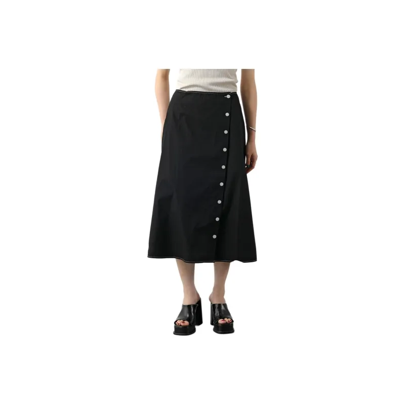 Opera Sport Casual Long Skirts Women's Black-0