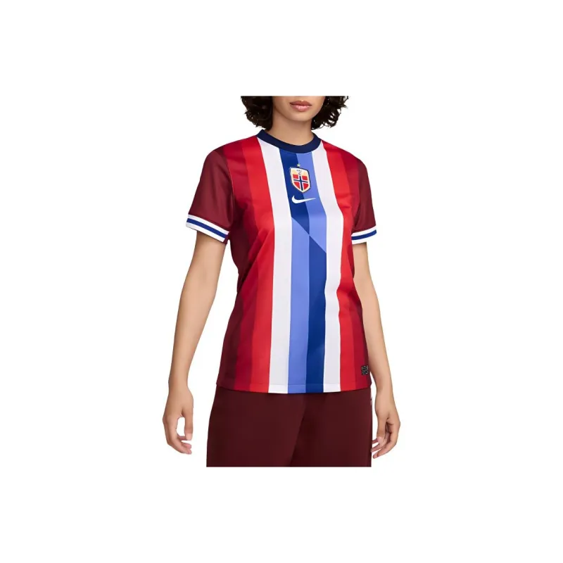 Nike Norway 2024/25 Home Soccer Jerseys Women's Red/Blue Void/Blue Void/White Team-0