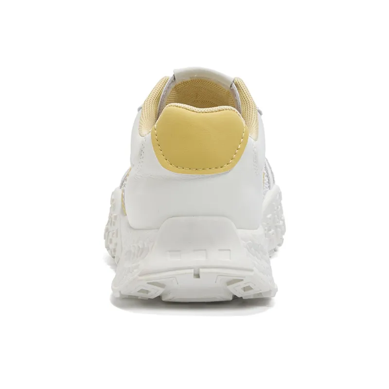 La Chapelle Slip Resistant, Abrasion Resistant, Breathable, Lightweight Low Top Casual Shoes Women's White Yellow-4
