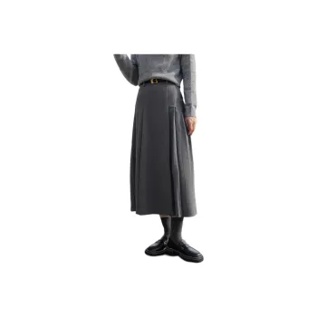 3COLOUR Casual Long Skirt Women's Elephant Gray