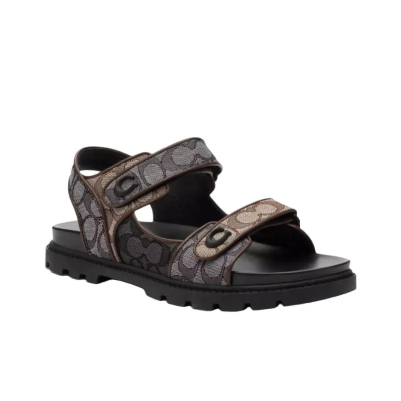 COACH Platform One Strap Sandals Unisex Black-2