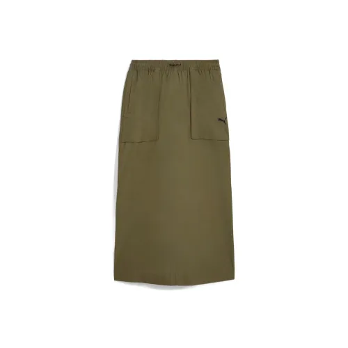 PUMA FutureArchive Casual Long Skirts Women's Green