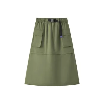 Skechers SS25 Casual Long Skirt Women's Winter Moss