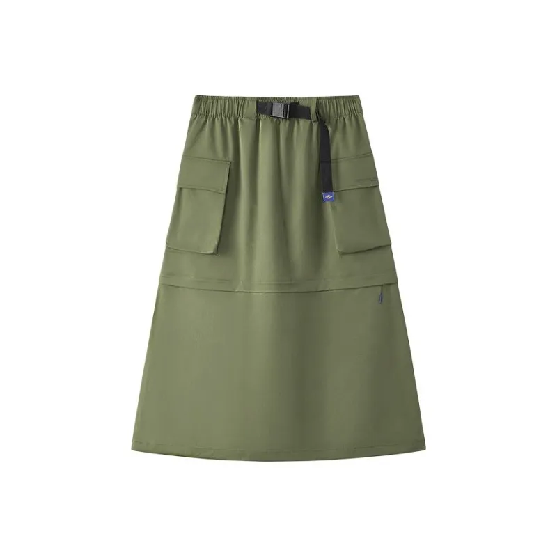 Skechers SS25 Casual Long Skirt Women's Winter Moss-0