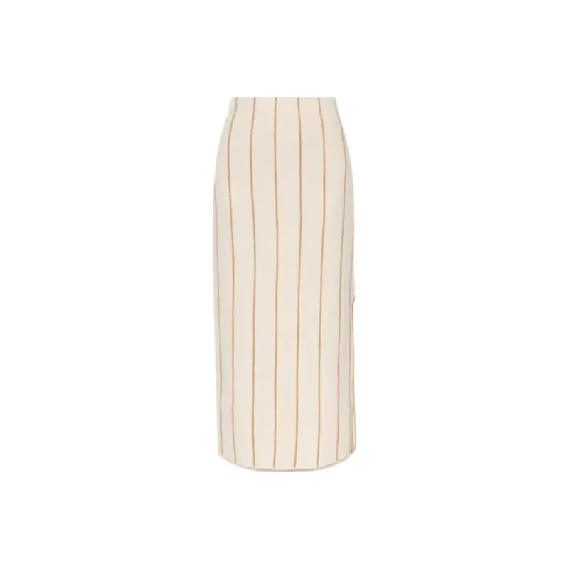 By Malene Birger Striped Midi Skirt-0