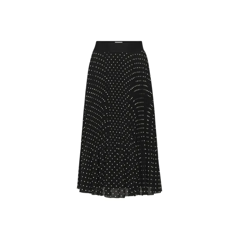 ARITZIA Wilfred New Twirl Pleated Skirt Casual Long Skirts Women's Black Light Birch/Black Light Birch Wood Color-0