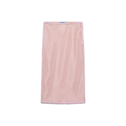 PRADA Cotton Mesh Midi Skirt