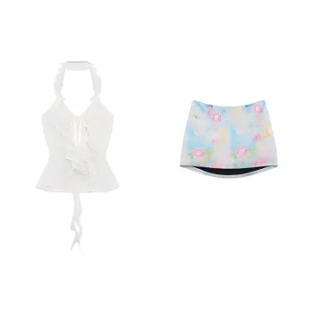 Udon House Two Piece Skirt Sets Women's