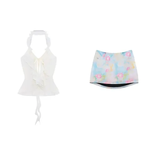 Udon House Two Piece Skirt Sets Women's