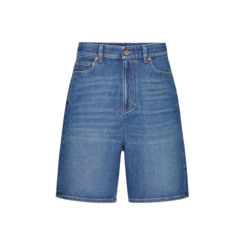 Valentino High rise Wide Leg Shorts-0