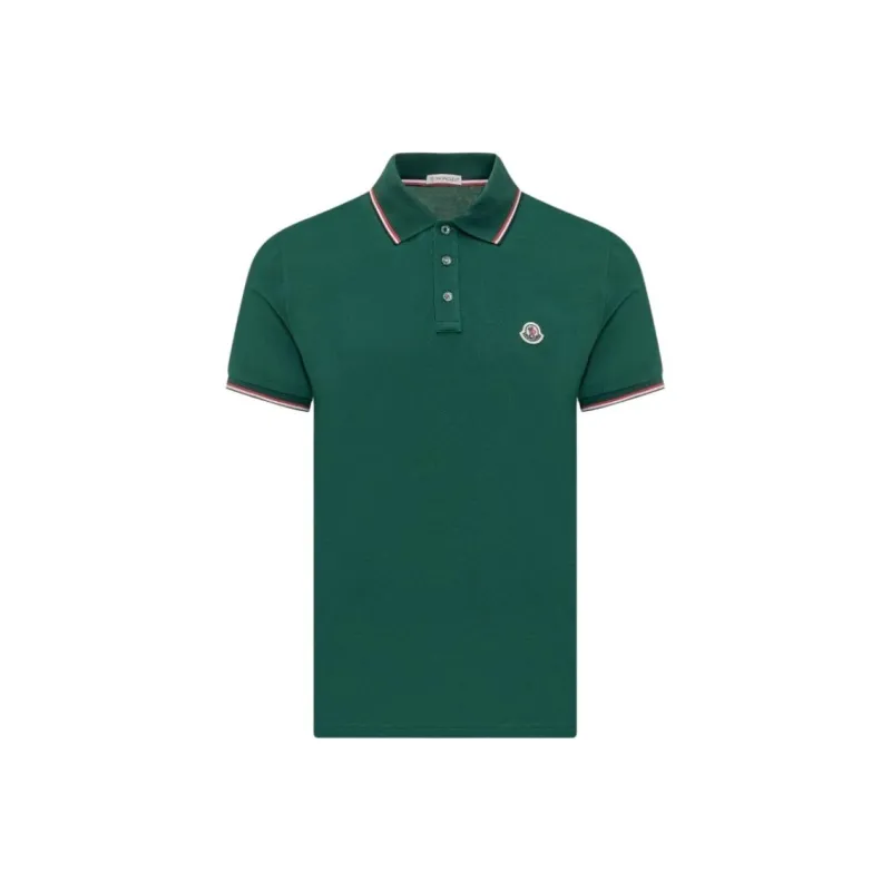 Moncler Polo Shirt Men's Olive Green-0