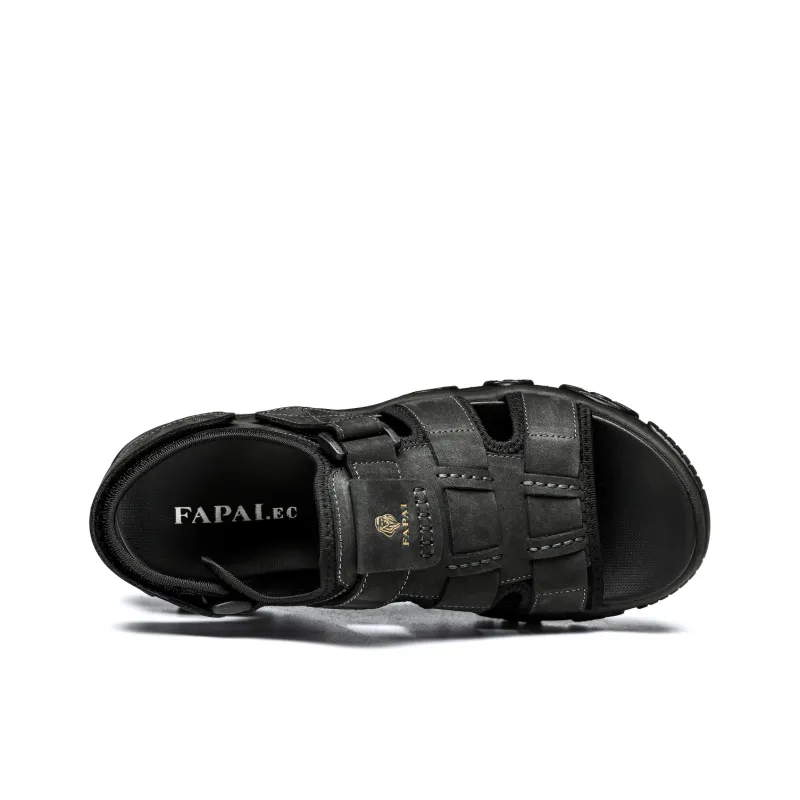 FAPAI Beach Sandals Men's Black Gray-3