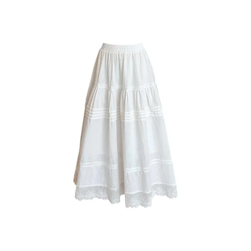 MM Casual Long Skirt Women's White-0