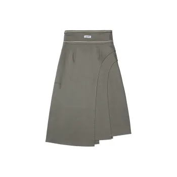 JIKOO Casual Long Skirts Women's Army Green