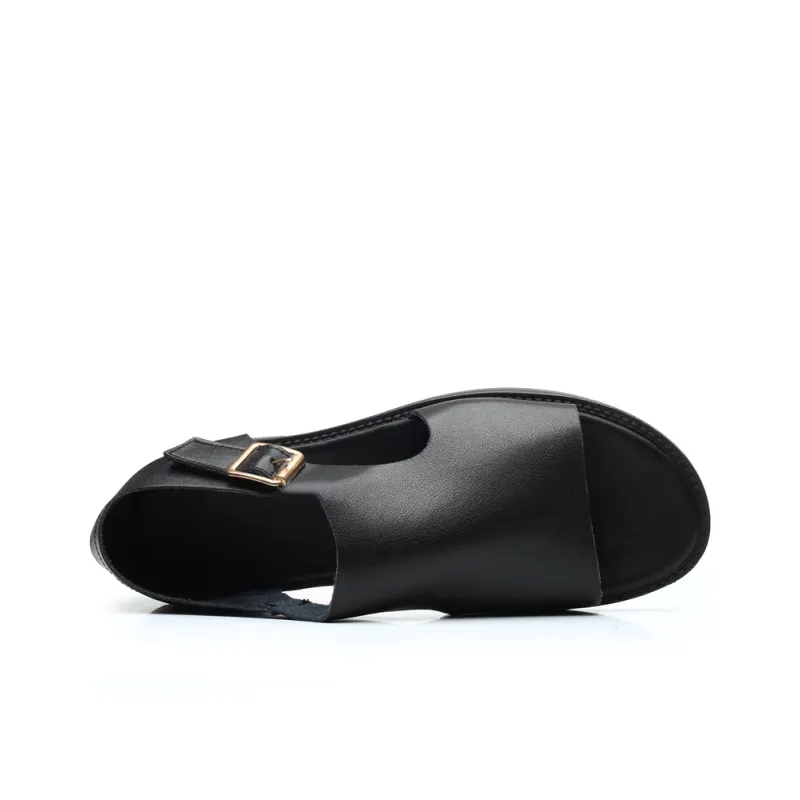 A Fairy Tale Of A Pair Of Shoes One Strap Sandals Men's Black-5