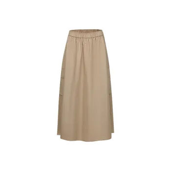 URBAN REVIVO Casual Long Skirt Women's Khaki