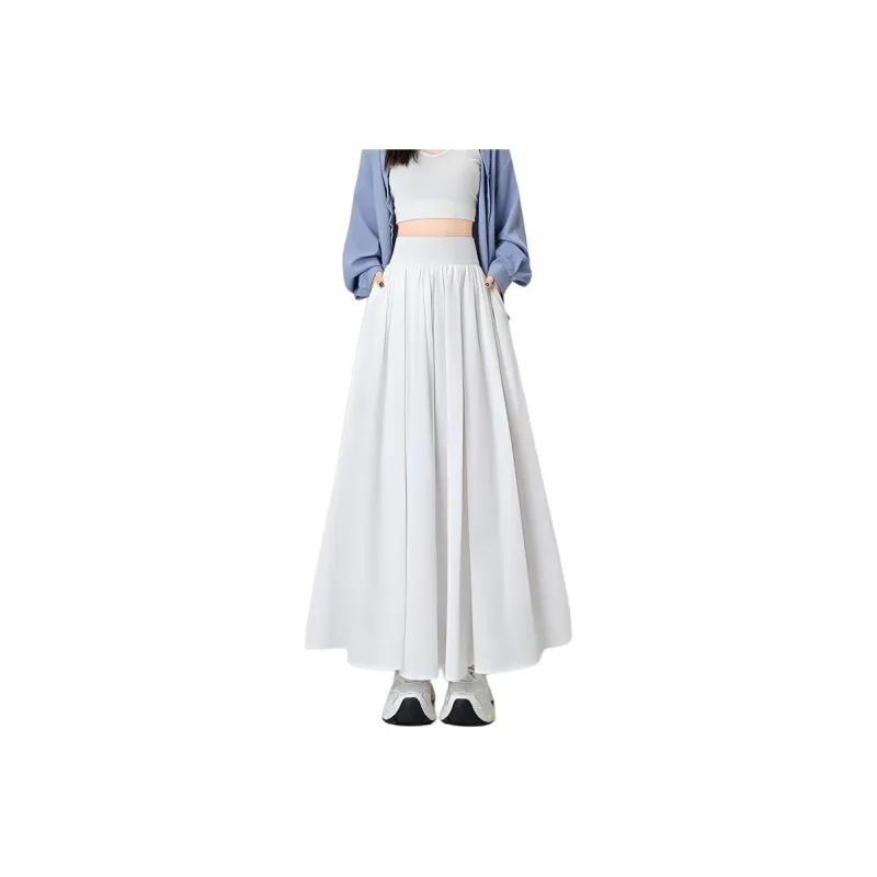 Flowers In Water Casual Long Skirt Women's-2