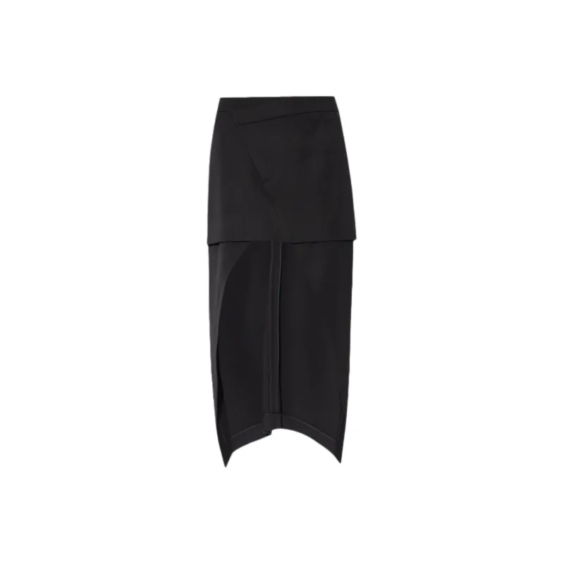Alexander McQueen Asymmetric Midi Skirt-0
