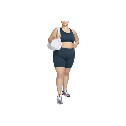 Nike Universa Women's Medium-Support High-Waisted 8' Biker Shorts With Pockets Plus Size