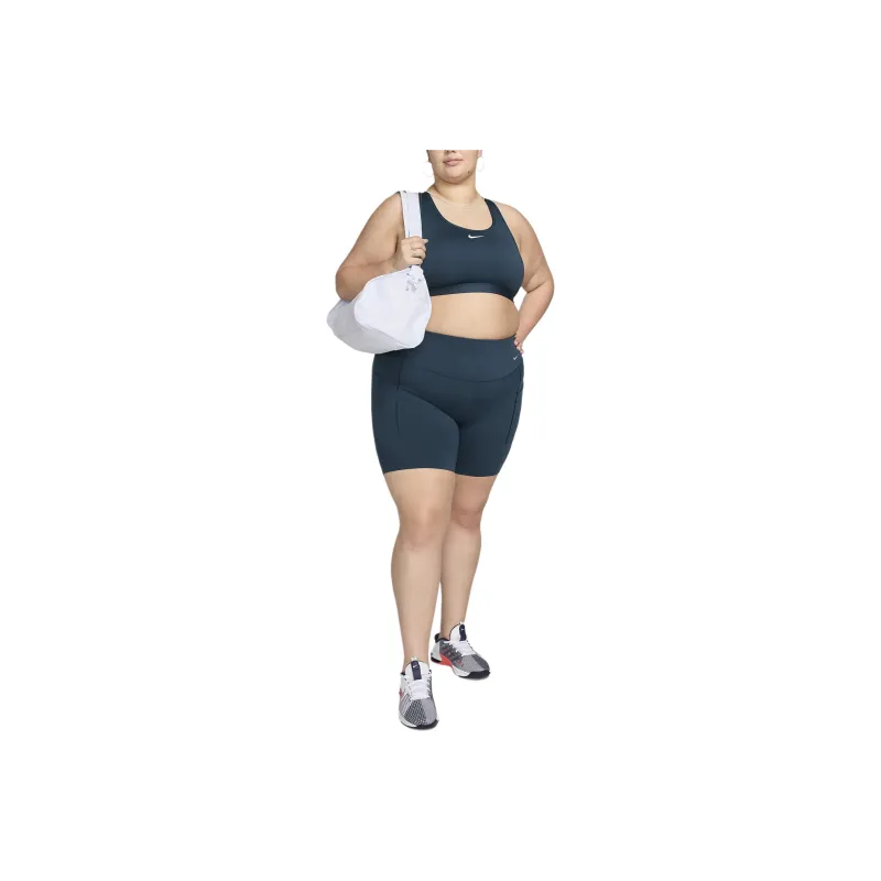 Nike Universa Women's Medium-Support High-Waisted 8' Biker Shorts With Pockets Plus Size-0
