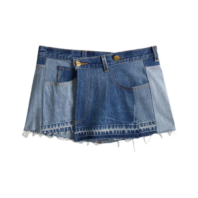 COACH Denim Short Skirts Women's Blue-0