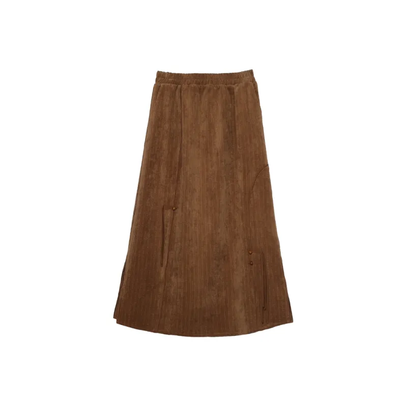 IT’REAL Elegant Women's Dresses SS25 Casual Long Skirts Women's Caramel-0