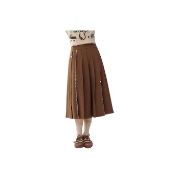 ZIHAN Casual Long Skirt Women's Khaki