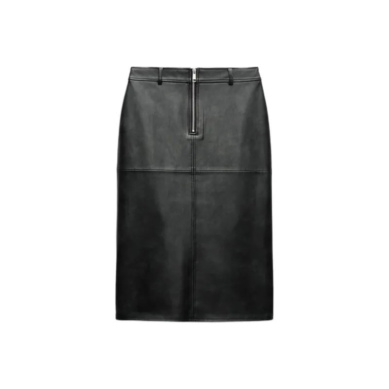 ZARA Casual Long Skirts Women's Black-0