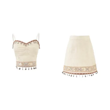 Blovelan Skirt Set Women's Wheat Apricot