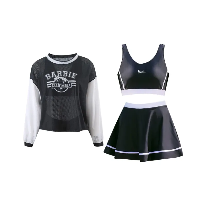 Barbie Two Piece Swimsuit Women's Black-0