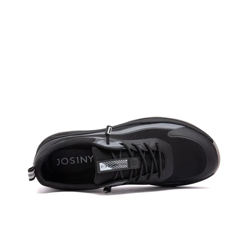 JOSINY Moisture Wicking, Abrasion Resistant, Breathable Low Top Casual Shoes Men's Black-2