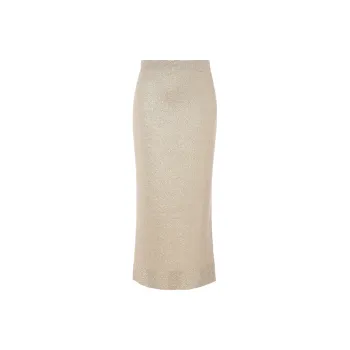 BESIONIA SS25 Casual Long Skirts Women's Gold